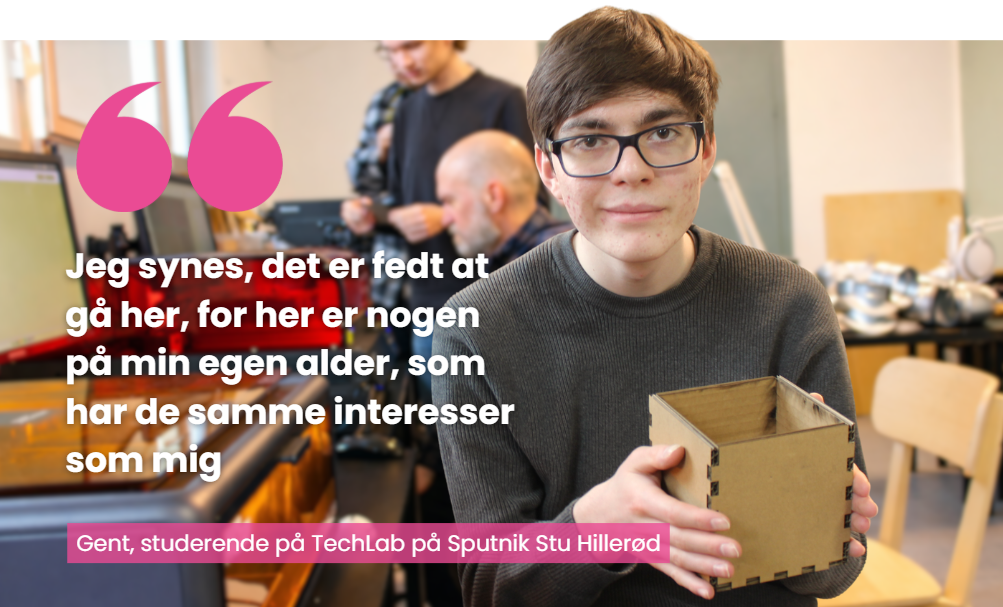 Gent, som er glad for at gå på Sputnik Stu